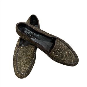 Donald J. Pliner glitter loafers